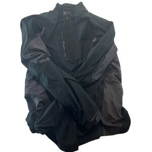 Adidas Mens Pullover Jacket Black L/G‎ Lightweight Half Zip